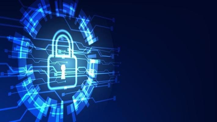 digital-padlock-with-hud-virtual-screen-on-blue-background-cyber-security-technology-and-privacy-data-network-protection-concept-vector Protect digital wallets