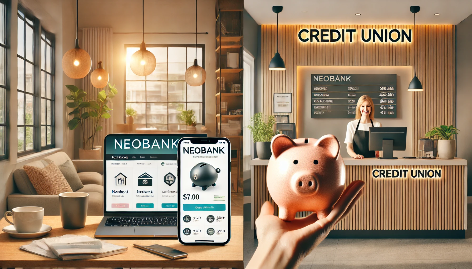 Neobank vs credit union Digital banks compared to credit unions Best savings options 2025