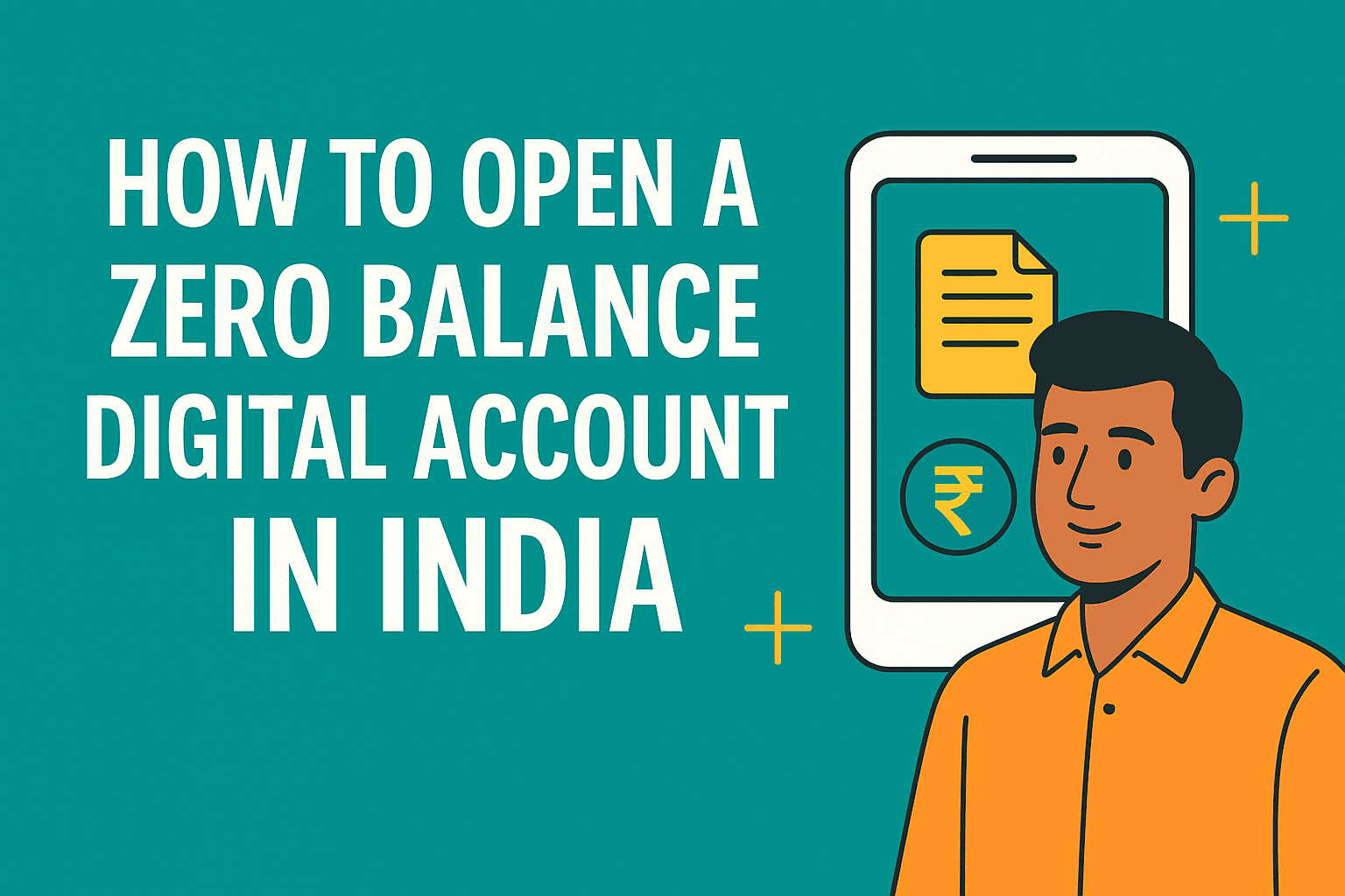 open zero balance digital account India zero balance savings accounts in India open zero balance digital account India